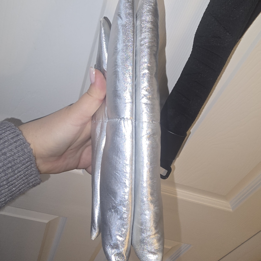 All Saints Silver Puffer Crossbody Bag - Picture 15 of 15